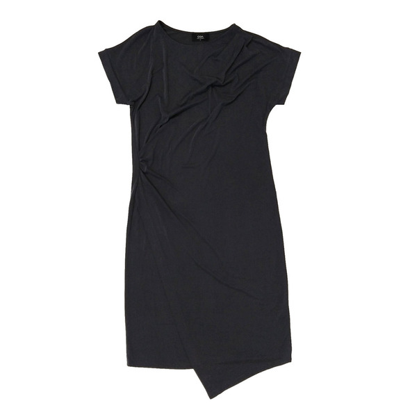 COA Gray Jersey Midi Dress Size L New Minimalist Avant Garde Short Sleeve Modal - Picture 1 of 7